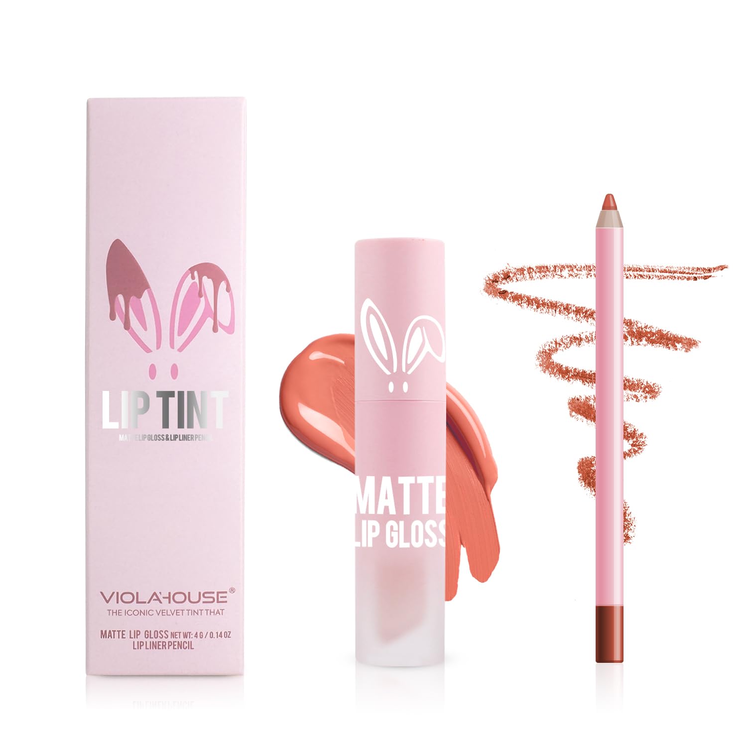 VIOLA HOUSE Lipstick Lip Liner Set, Lápiz de Labios Líquido Mate, Perfilador de Labios Resistente al Agua y No se Desvanece, Brillo de Labios Nude Lip Liner. (3)
