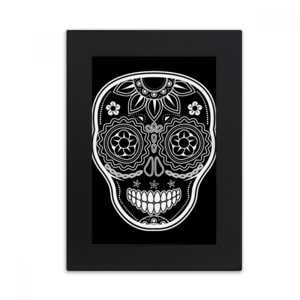Cadre photo Mexique Jour des Morts 10x15 cm noir et blanc pour bureau