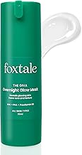 Foxtale Overnight Glow Mask | 4% Glycolic Acid | 3% Lactic Acid |Reduces Blackheads, Whiteheads | 30 Second Salon like Brightening Facial for Glowing Skin | Men & Women - 30ml