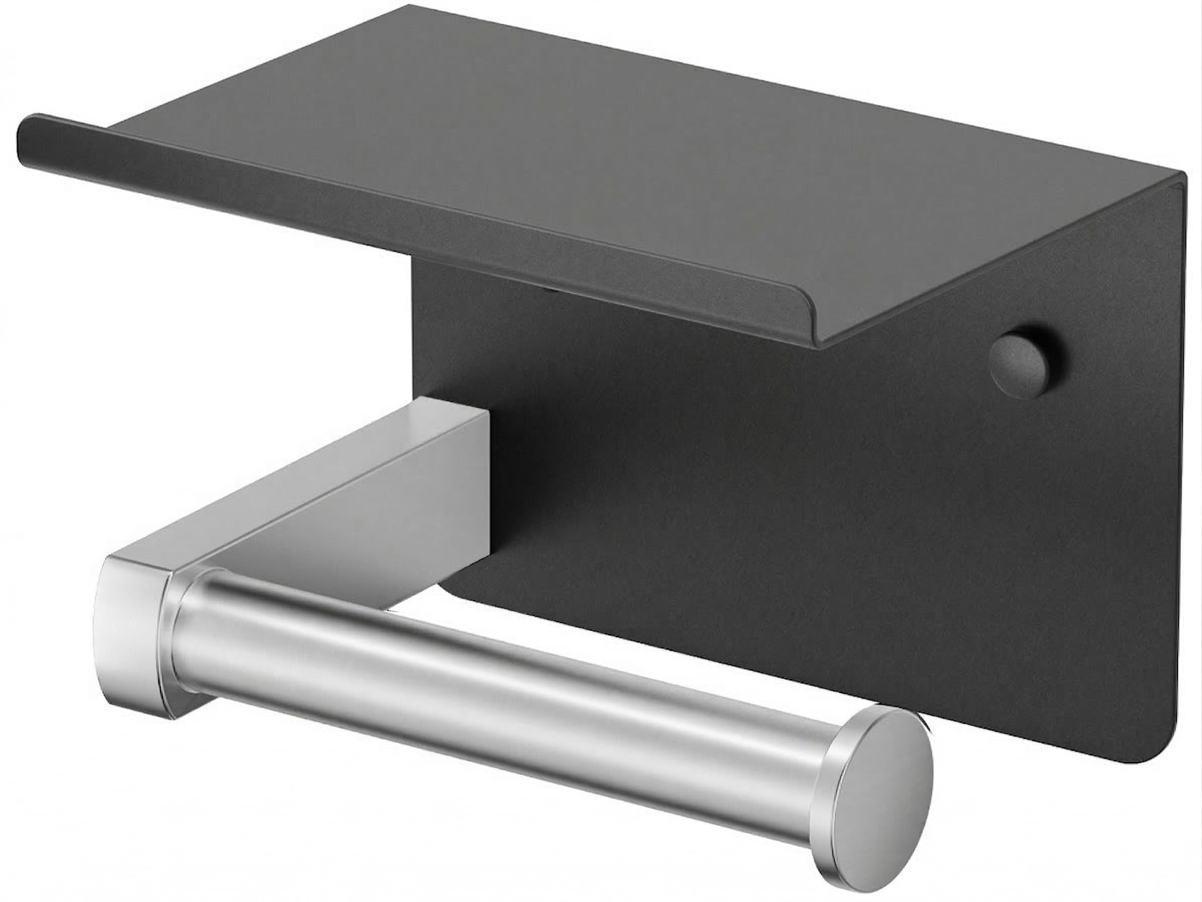 FORIOUS Toilet Paper Holder with Shelf, Adhesive or Screw, Commercial — Amazon image 10