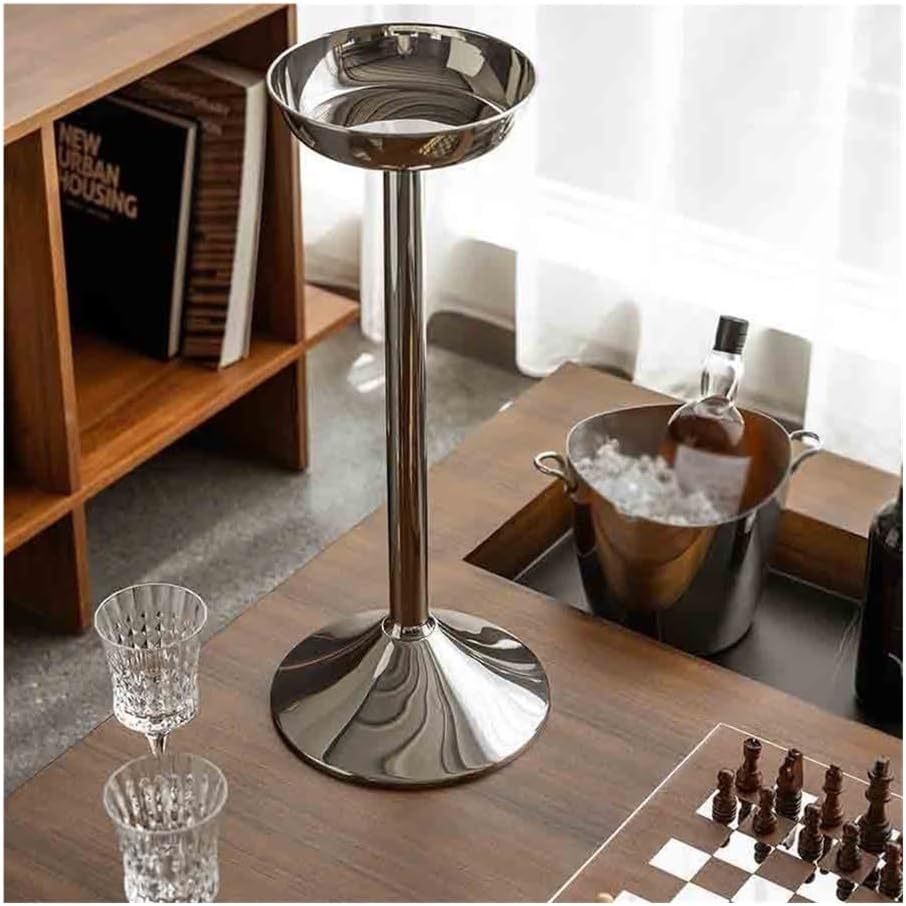Ice Bucket, Stainless Steel Ice Bucket Stand Wine Champagne Bucket Ice Cube Chilling Bucket Light Luxury Decorative Ornament Ice Buckets For Parties