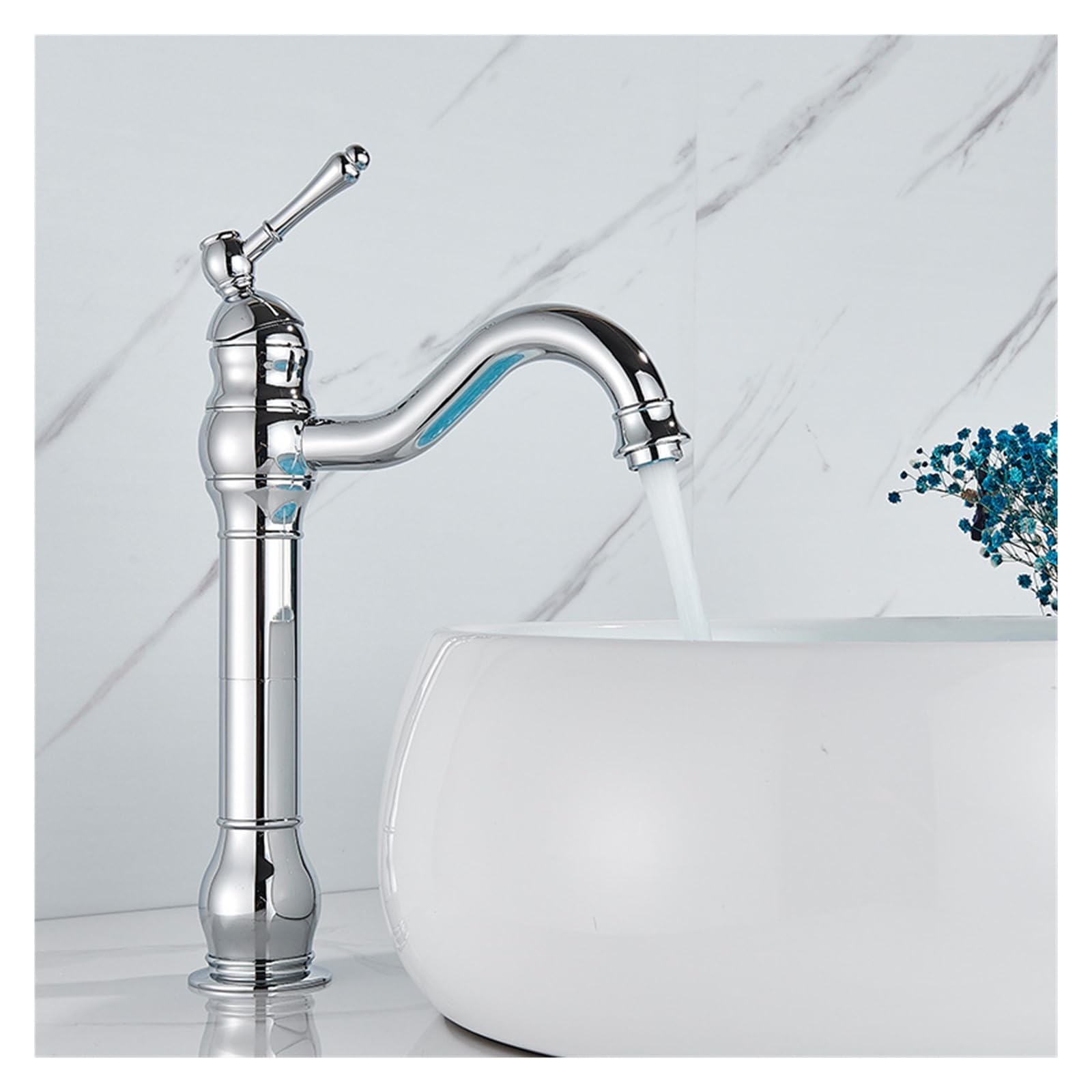 Robinet de lavabo eau chaude et froide pour vasque sur comptoir