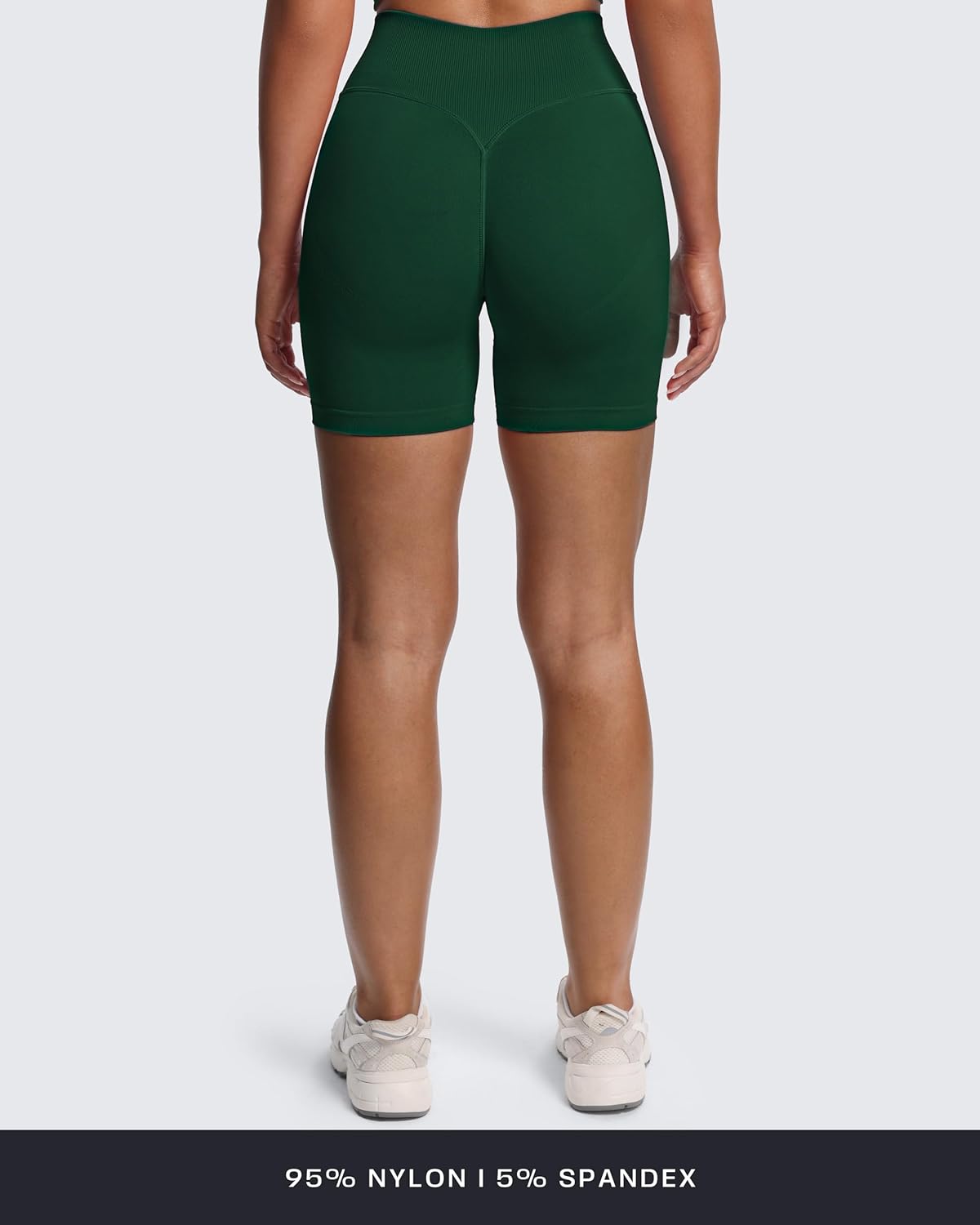 Aoxjox Workout Kinetic Seamless Shorts for Women Tummy Control High Waisted Hidden Scrunch Athletic Running Yoga Short 6" - Image 6