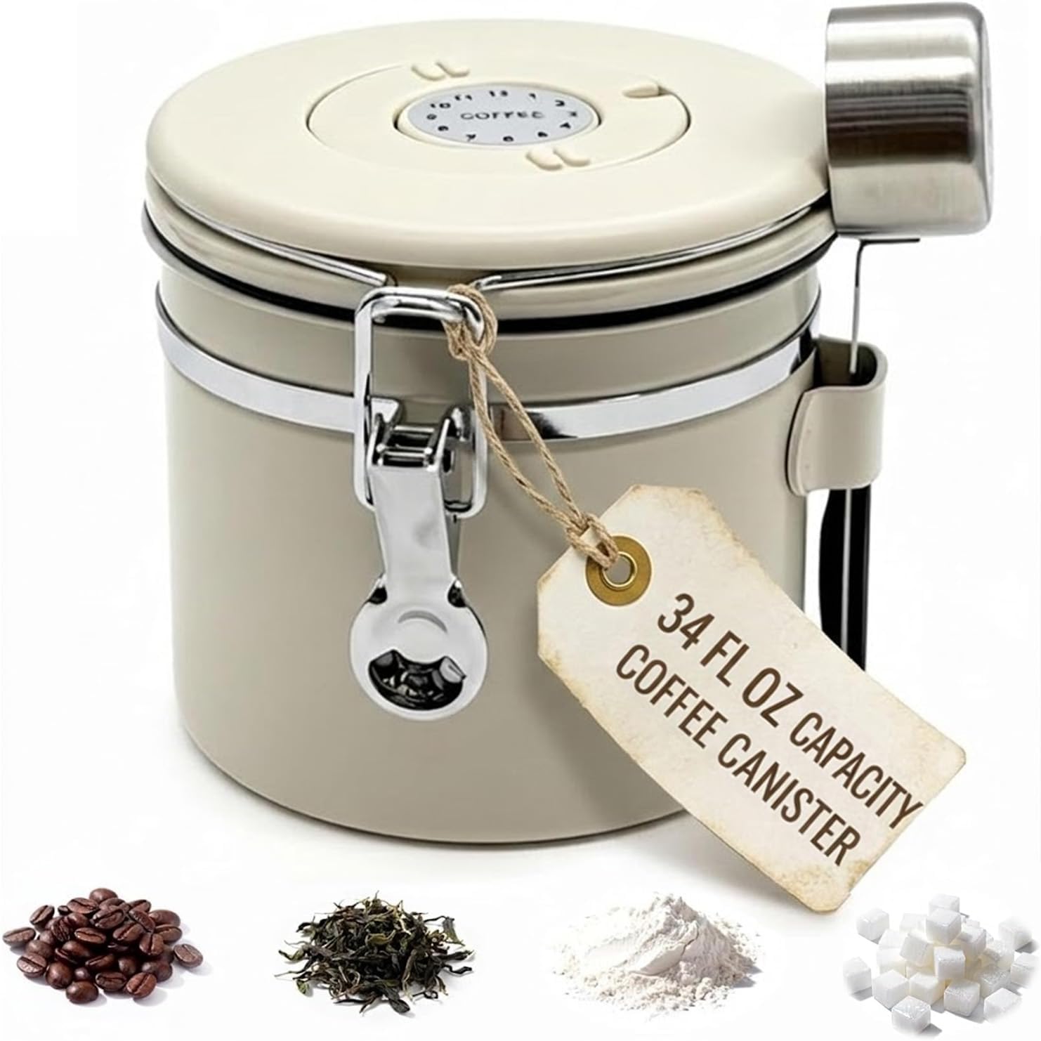 Contenedor Hermético para Café Acero Inoxidable 1 Litro