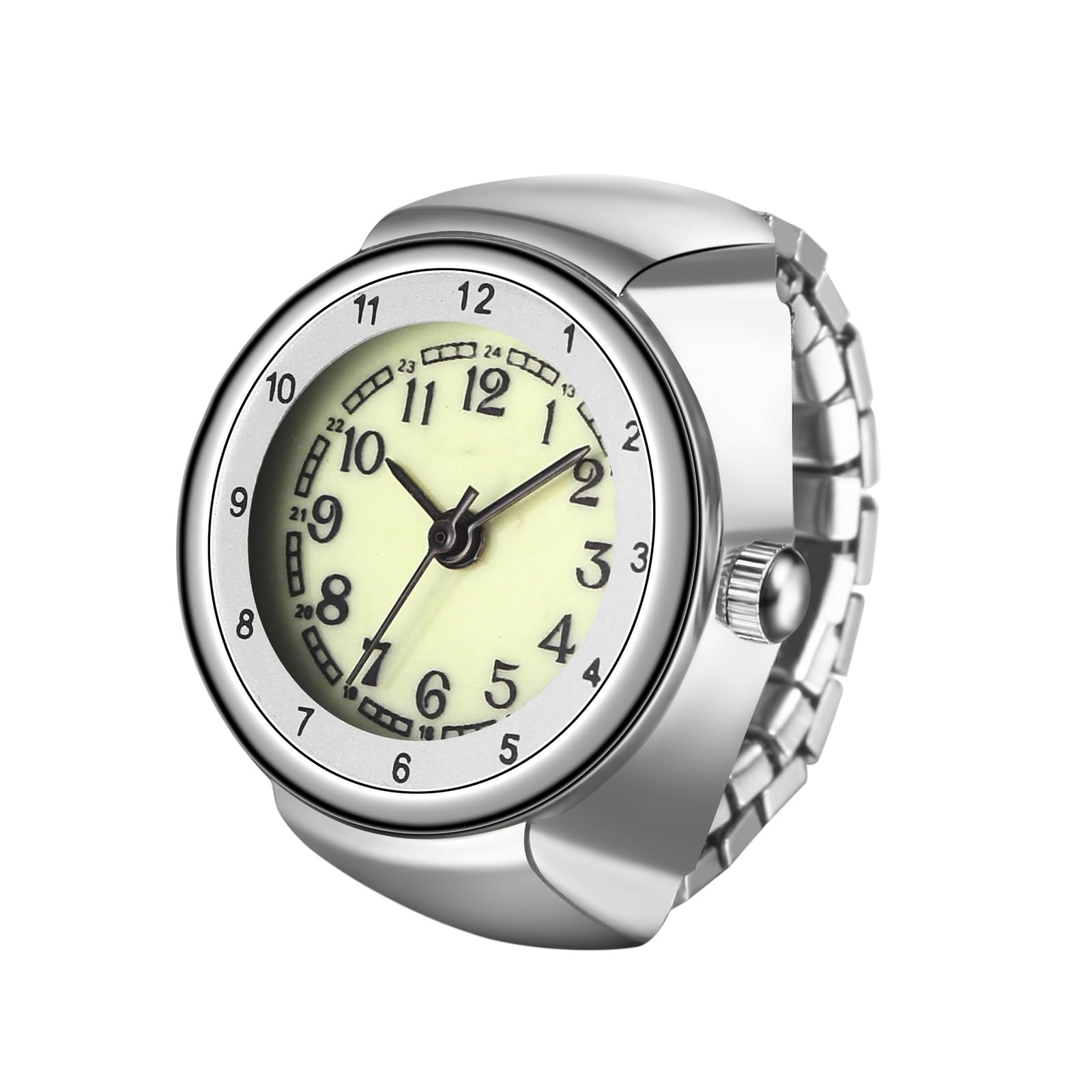 OIDEA Damen Ringuhr Uhrenring Elastisch: Retro Damenuhr Analog Quarz mit Arabischer Zifferblatt Vintage Geschenk für Frauen Freundin Geburtstag Weihnachten