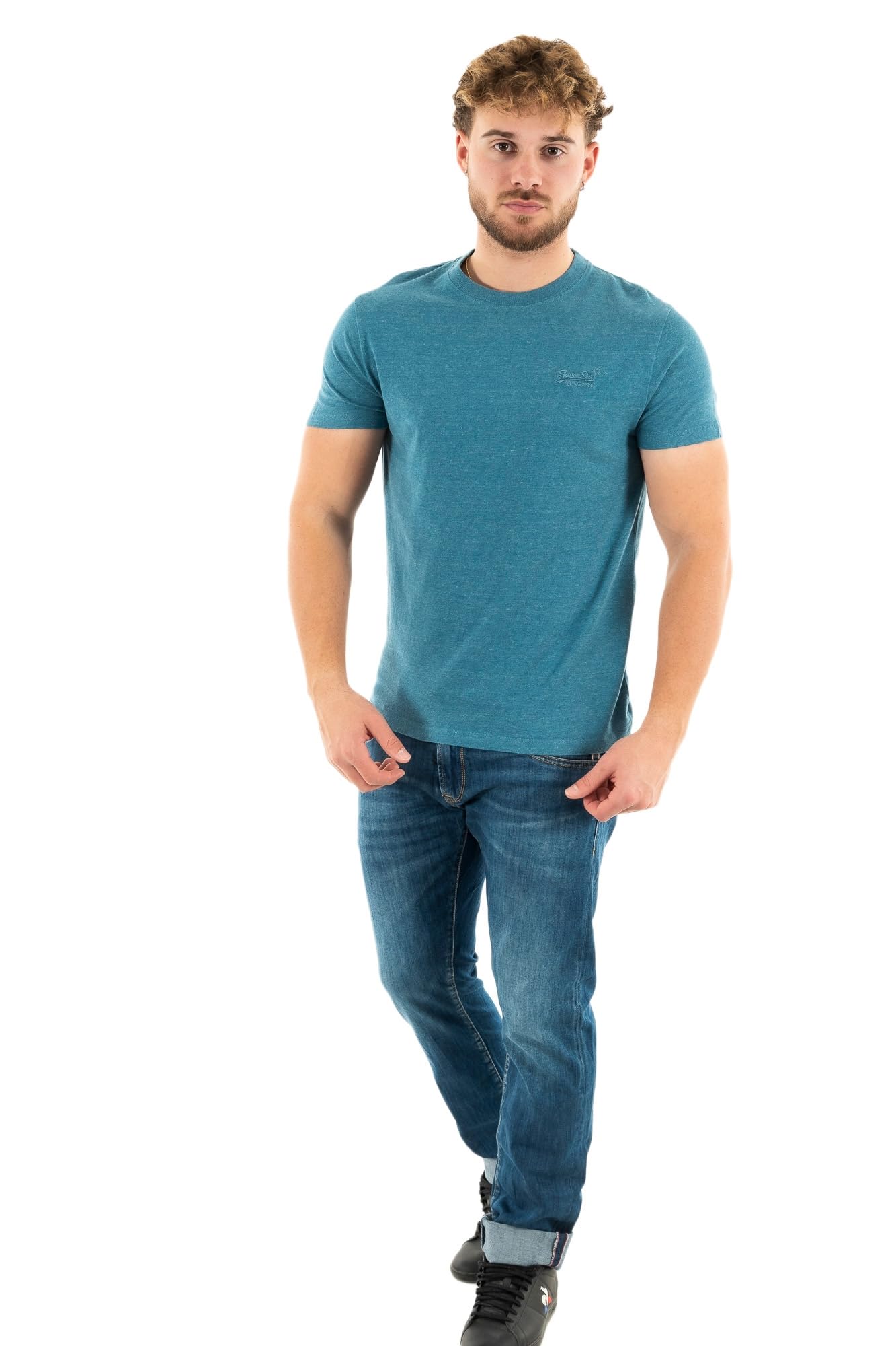 Superdry Men's Bleu T-Shirt Vintage Emb