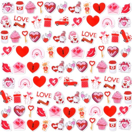 Image of Memorywuu 120 Pcs Valentines Day Pins Bulk Lapel Acrylic Pin Women Backpack Brooch Colorful Pins Gifts for Classroom Exchange Galentines Party Decoration