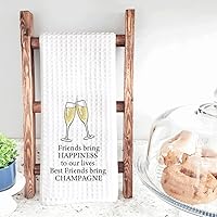 Vista 4 de Divertido regalo para amigos de champán Best Friends Bring Champagne Toalla de cocina (Friends bring CHAMPAGNE toalla)