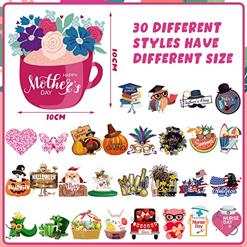 30 imanes decorativos de festividades para refrigerador miniatura 2