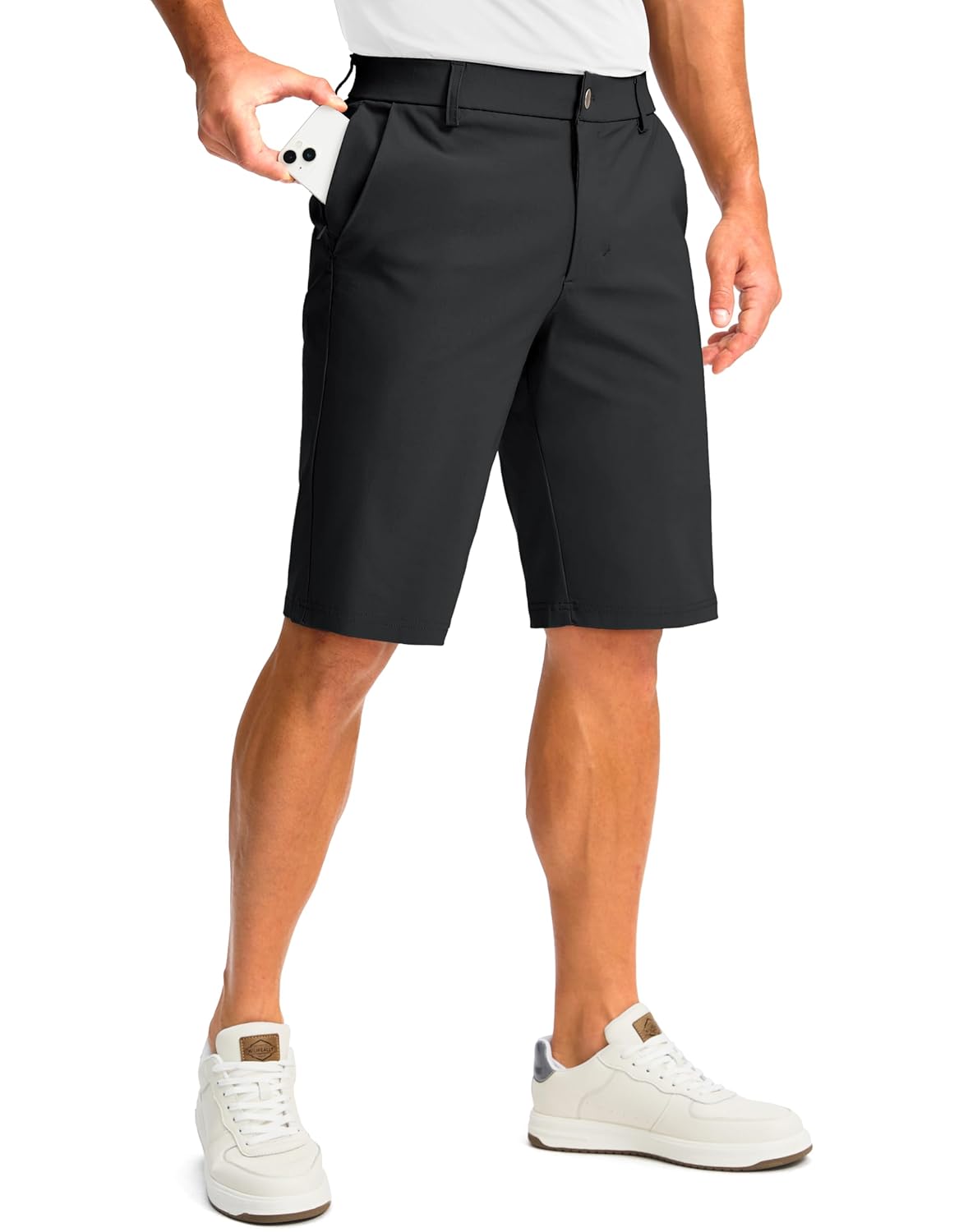 Mens Golf Shorts with 5 Pockets 11 Inseam Stretch Quick Dry Casual Work Dress Shorts for Men