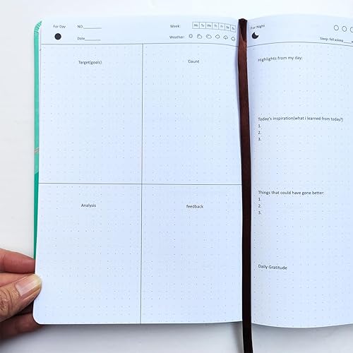 Miniatura 7 de M MISS.MISY Mejora el diario diario para mujeres, diario para hombres, diario de cuero, diario de gratitud, diario de cuidado personal para hombres,