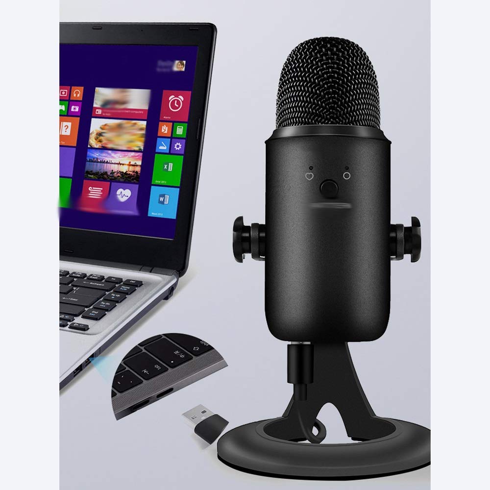 Microfono compatibile con i giochi Microfono a condensatore USB for PC Voci Studio di registrazione Video Chat Podcast gioco