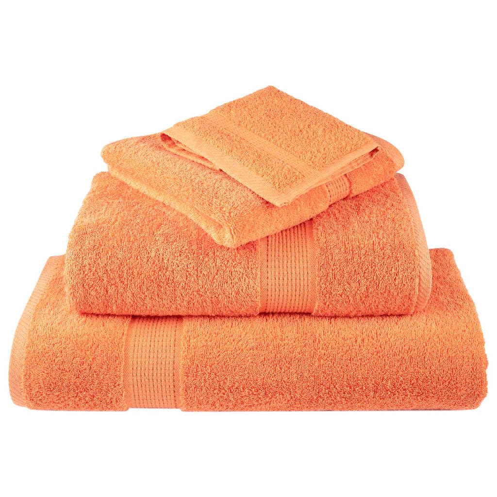 Toallas de invitados premium SOLUND 10 piezas naranja 30 x 50 cm 600 g/m² juego de toallas de baño familiar, accesorios de baño altamente absorbentes de agua