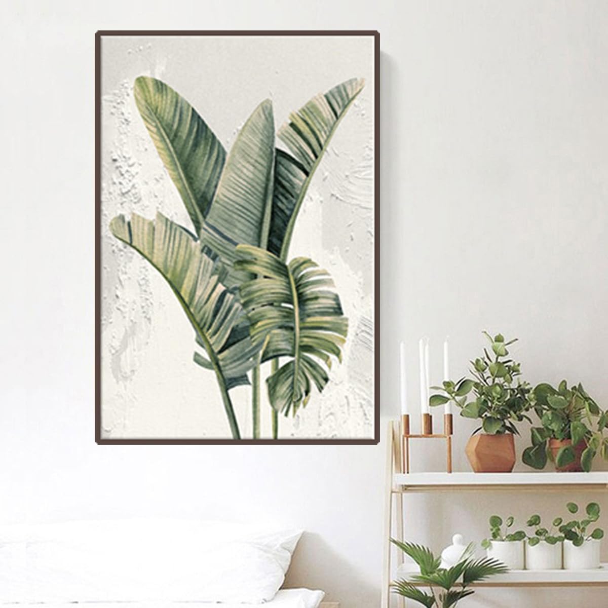 Wanfoou Pflanzen-Poster Set – 3 Stück, 30x40 Cm, Botanik Grün, Ohne Rahmen