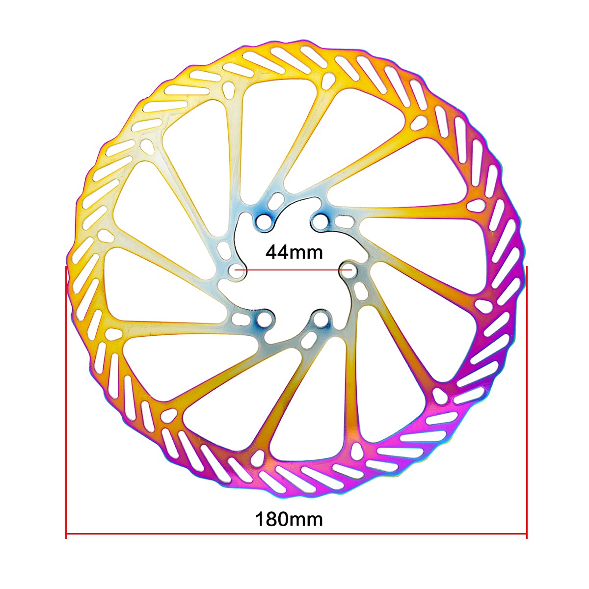 Chooee Disco freno per bicicletta, 160 mm/180 mm/203 mm, 2 dischi freno per bicicletta con 12 viti, disco freno per bici da corsa, mountain bike, MTB, BMX.