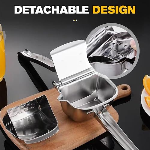 Miniatura 7 de Extractor de jugo de fruta fresca, exprimidor manual 2026 con agarre ergonómico, exprimidor de limón resistente de aleación de aluminio para limón,