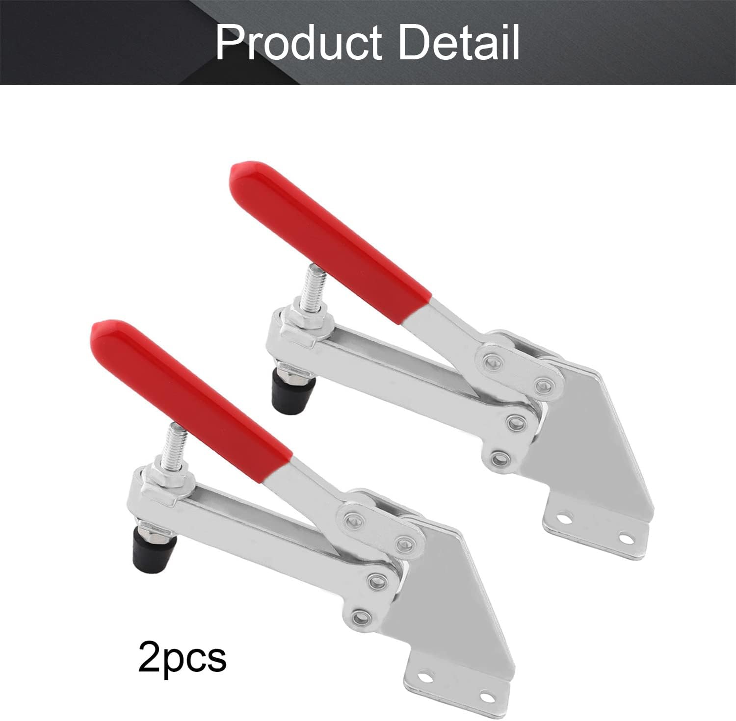 Utoolmart Toggle Clamp DEMA-202FL Horizontal Clamp Quick Release Tool 227Kg 500lbs Capacity 2 Pcs