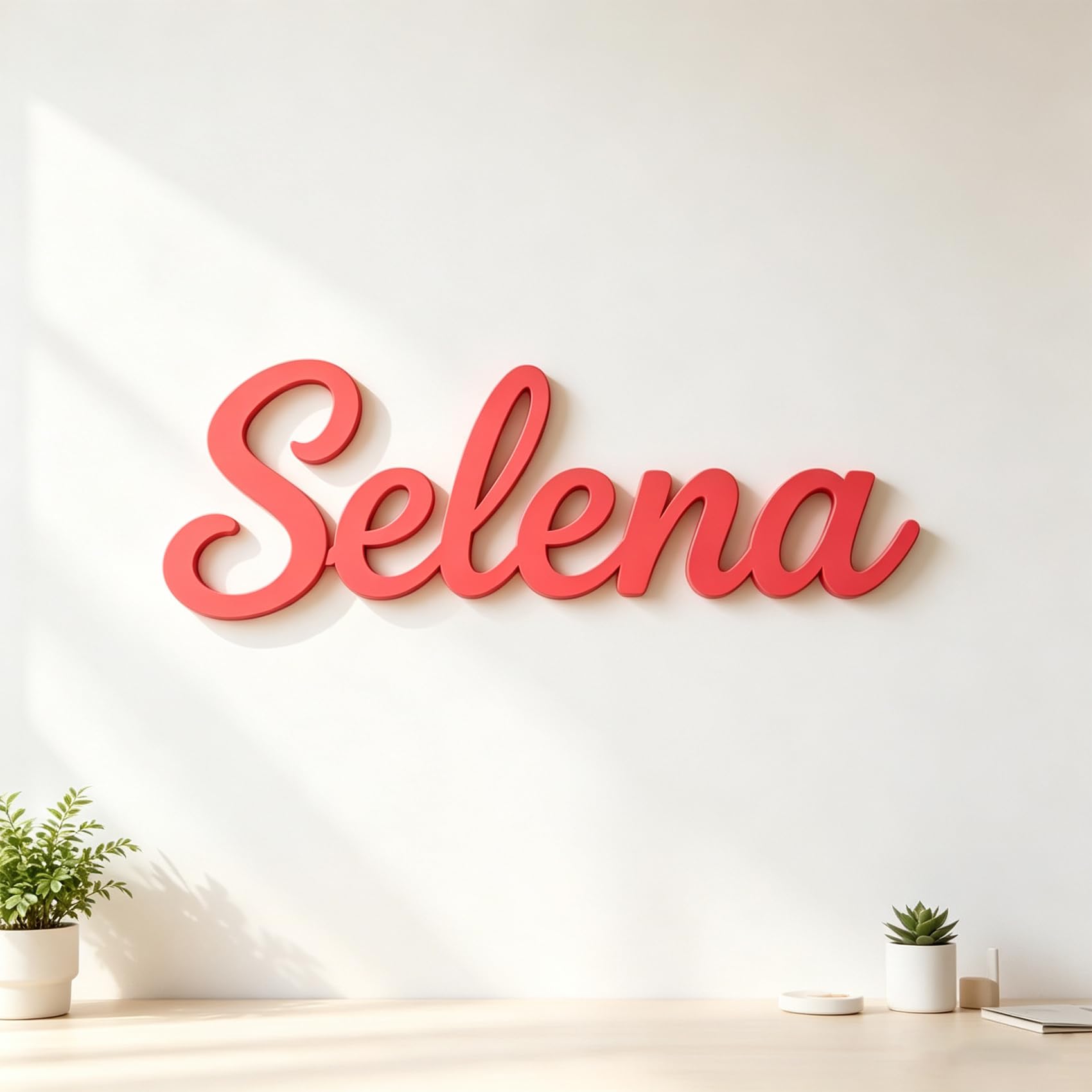 Personalised Wooden Name Sign, Custom Wood Name Decor for Wall