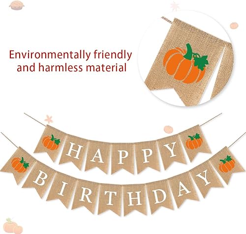 Miniatura 5 de Cartel decorativo de arpillera de feliz cumpleaños, suministros de fiesta para baby shower, decoración de fiesta, accesorios para fotos (nangua)