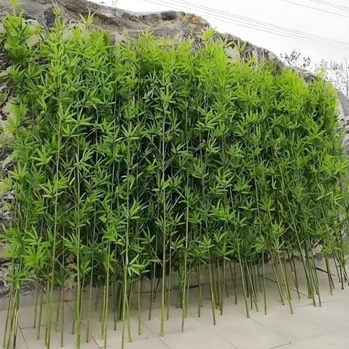 Artificial Outdoor Bamboo Tree UV Resistant 3ft 4ft 5ft 6ft 7ft 8ft Tall, Garden Privacy Screen Large Faux Bamboo Silk Trees wit
