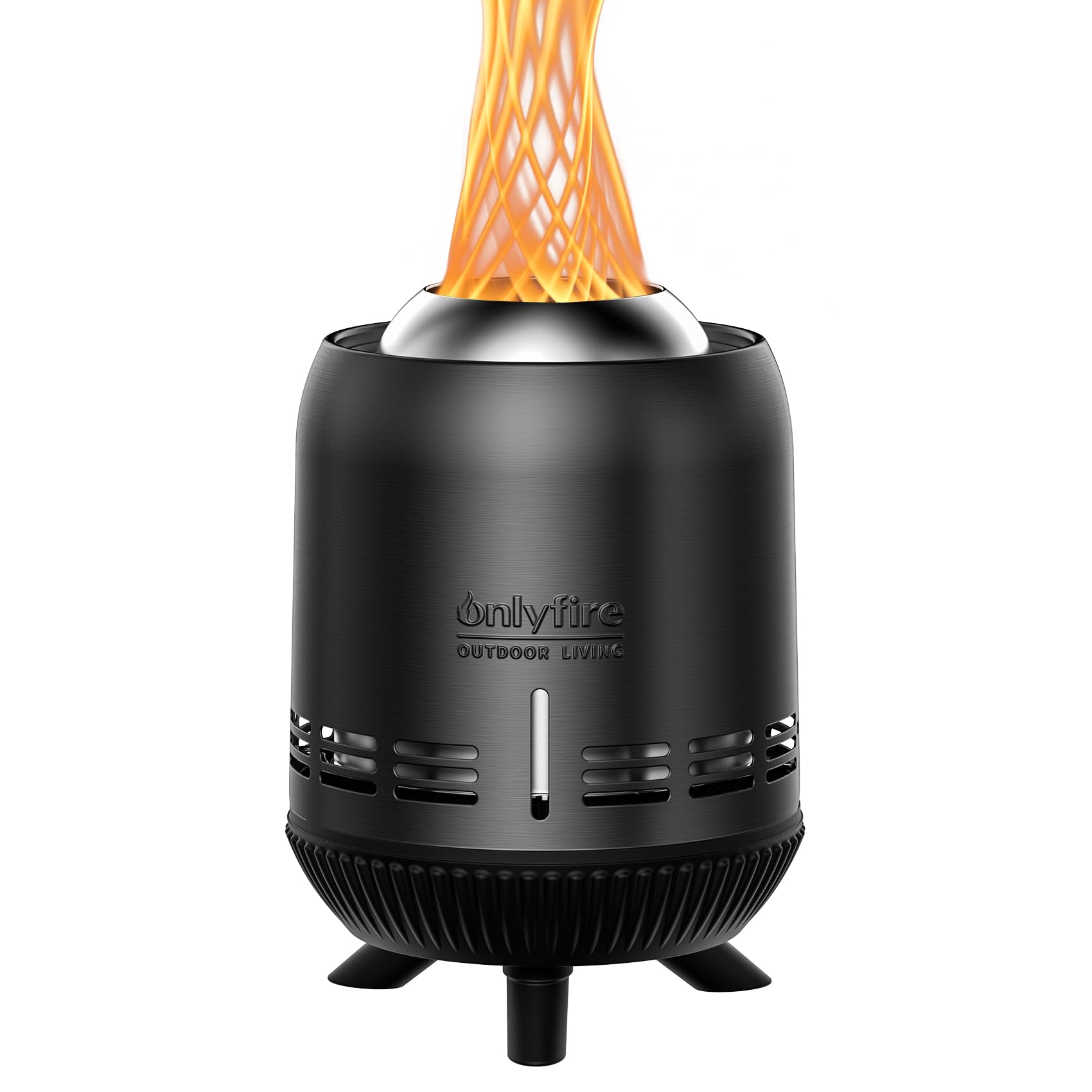 Onlyfire Brasero sin Humos con Bolsa de Transporte, Mini Hoguera de Mesa, Chimenea de Leña y Pellets para Camping al Aire Libre Tailgating Patio, Negro