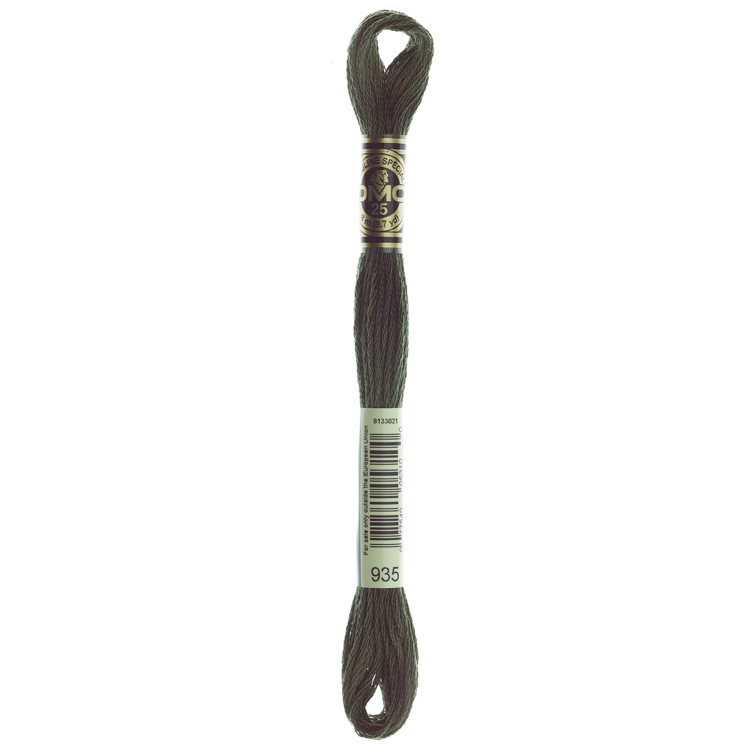 DMC 6-Strand Embroidery Cotton Floss, Dark Avocado Green