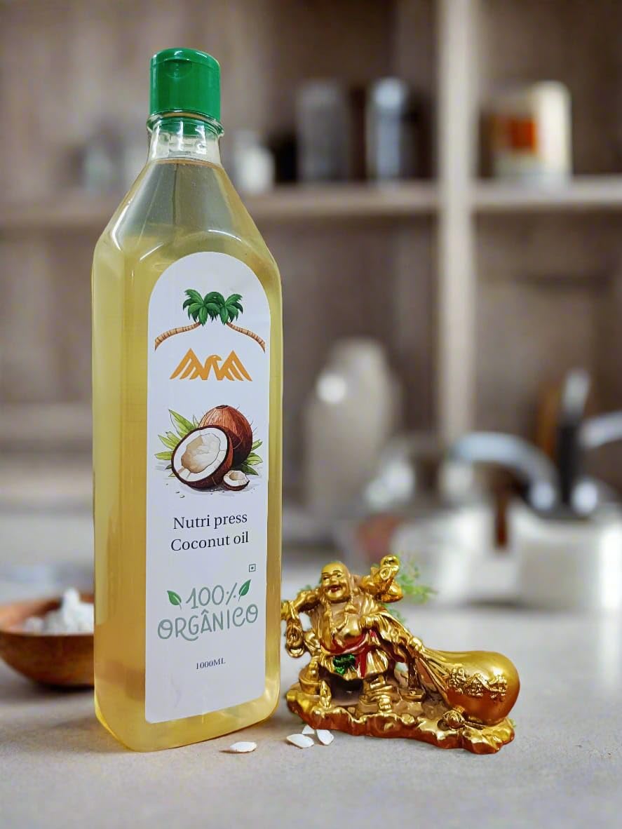 Nutri Press Organic Cold-Pressed Coconut Oil - Pure & Natural, 1000 ml (Pack Of 1)