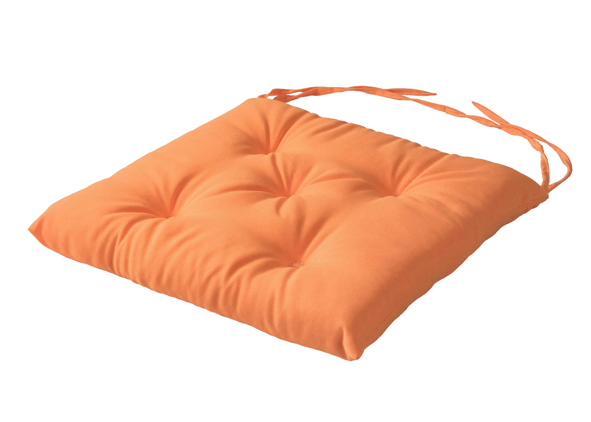 SOFTILLO Chair Cushion With Ties Seat Pad For Dining Chairs Kitchen Thick Italian Fabric Garden Tie On Square Comfortable Indoor Outdoor Seat Pad Cushion Living Room Patio Garden Office Shop Orange — image 1