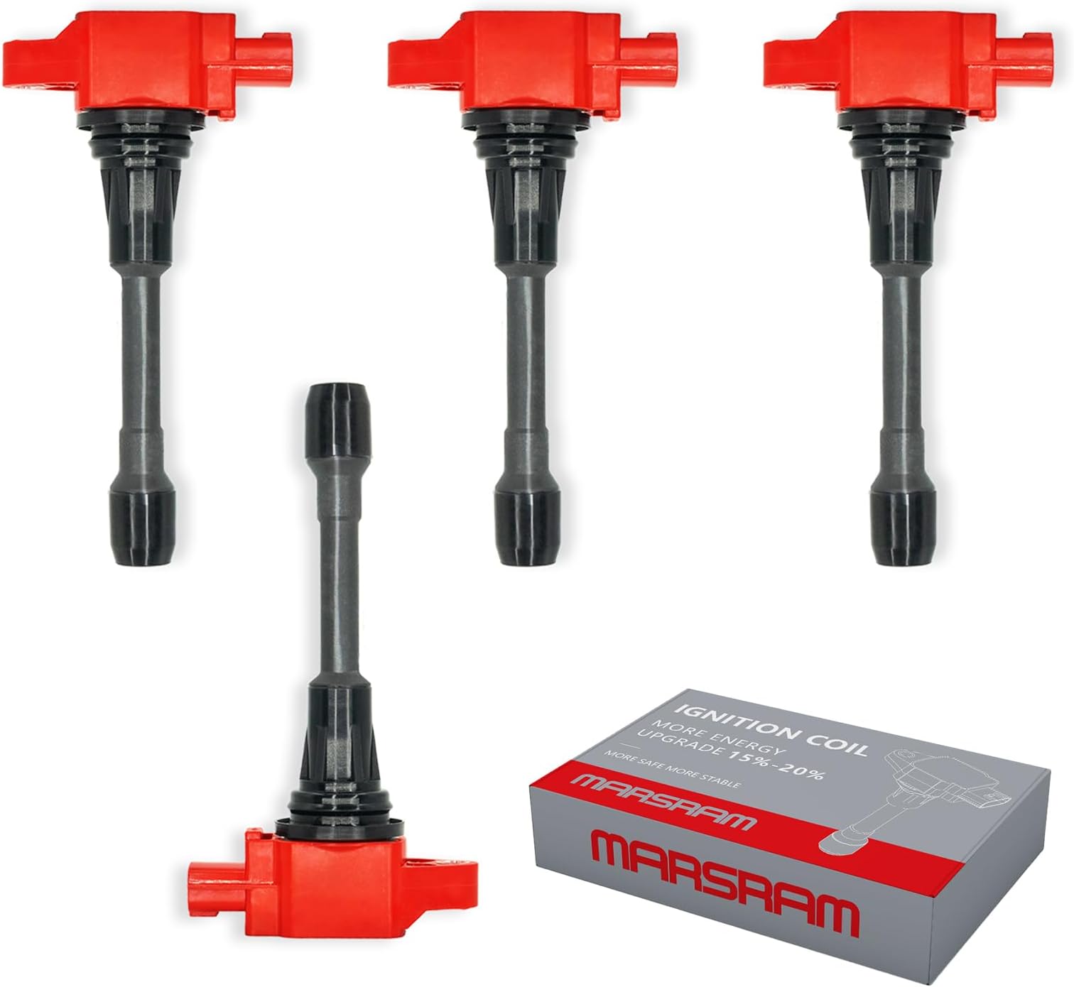 Marsram Ignition Coil Pack UF549 for 2007 2008 2009 2010 2011 2012 Nissan Altima Versa Sentra Cube NV200 Rogue 2013 2014 2015 Infiniti M56 FX50 QX60 2.5L 2.0L 1.8L Replace for C1696 4pcs
