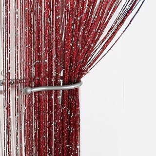 John Aird Jazz Glitter String Curtain Panel (Black)