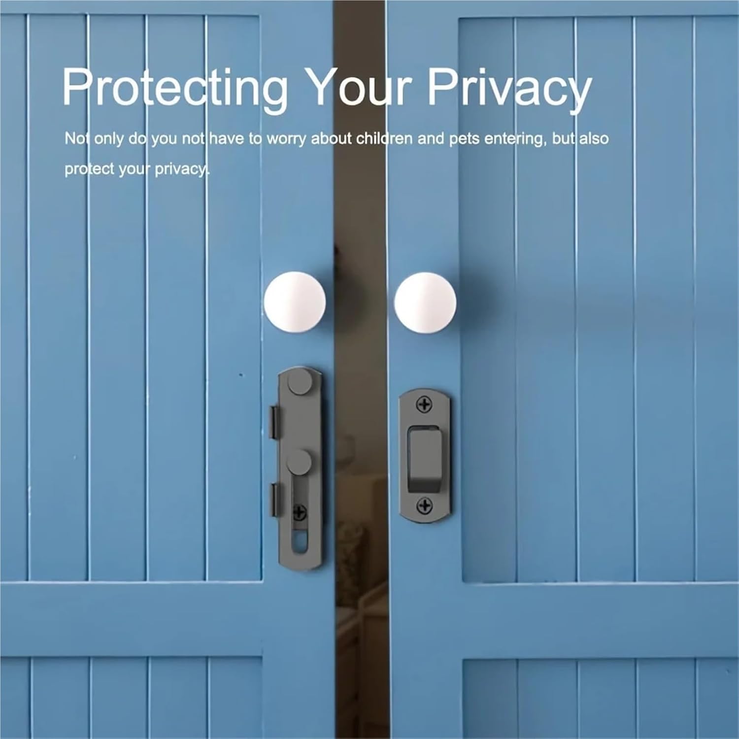 Flip Latch 2 Piece Stainless Steel Barn Door Latch 180 Degree Flip Slide Design for Garage Outdoor Use for Security Enhancement for Barn Door, Sliding Door