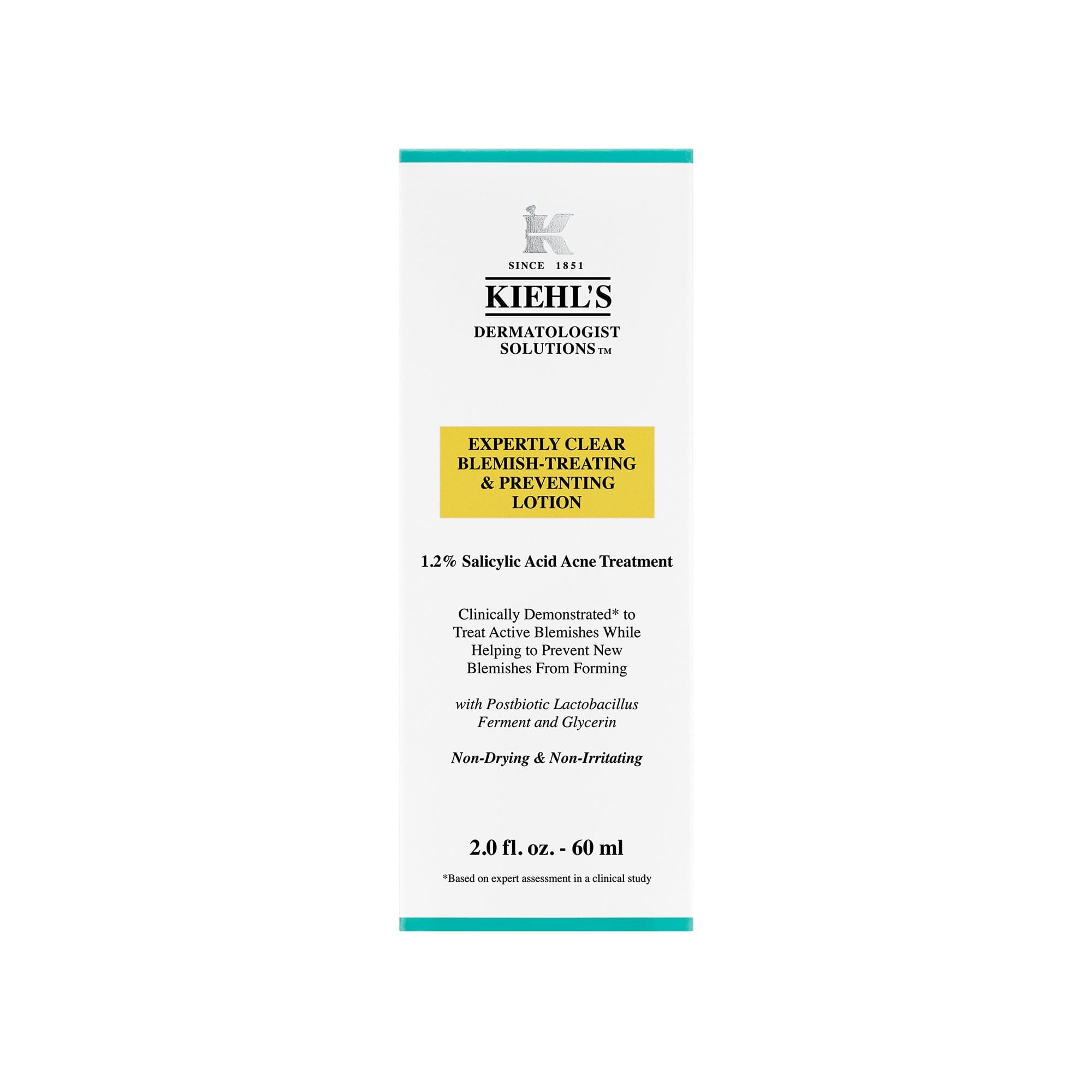 Kiehl's Expertly Clear Blemish Treatment with Salicylic Acid & Niacinamide, 60ML, Expertly Clear Acne Prevent.Lotion, 60 ml (Pack of 1) - Image 2