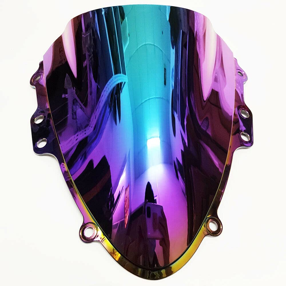 ABS Plastic Windscreen Front Windshield Fit for Suzuki GSXR600 GSXR750 K4 2004 2005 GSX-R600 GSX-R750 04 05 Motorcycle Wind Deflector Wind Screen (Dark Iridium)