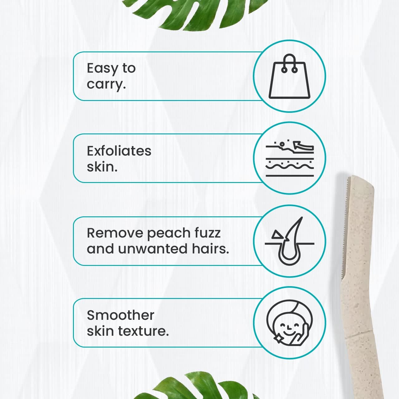 FemiSafe Women's Facial Razor & Valoisa Aloevera GEL | Easy, Safe & Painless Hair Removal | For Facial Hair & Bikini Area | Soothes Body & Moisturizes Skin After Shave (PACK OF 3 RAZORS+ALOE GEL) 2