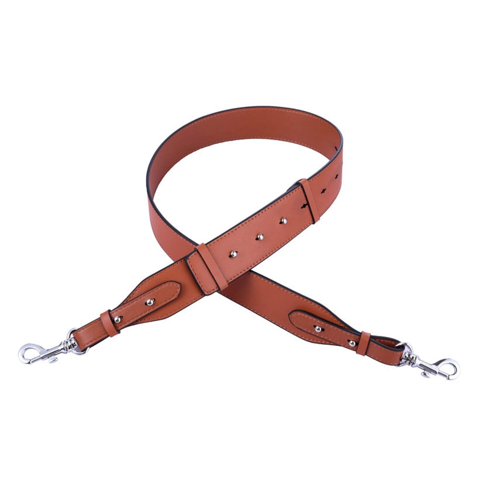 Correa de hombro ancha de cuero genuino correa de metal gancho Crossbody bolsa correa ajustable 95-110 cm bolsa accesorios