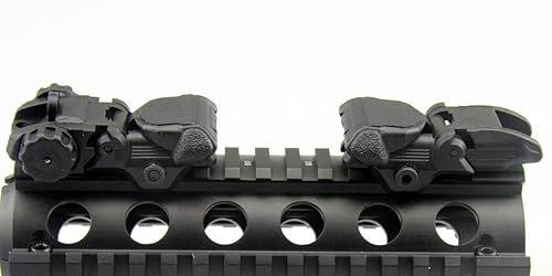 Miniatura 9 de TACFUN Negro Tactical Smart Polímero DelanteroTrasero Combo Set Flip Up