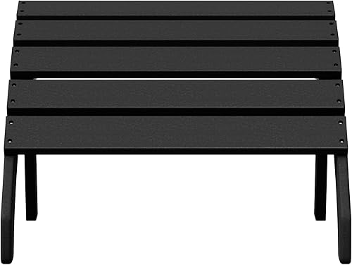 Vista 183 de WestinTrends Otomana para exteriores, reposapiés otomano Adirondack para patio, taburete de madera de polietileno para todo tipo de clima