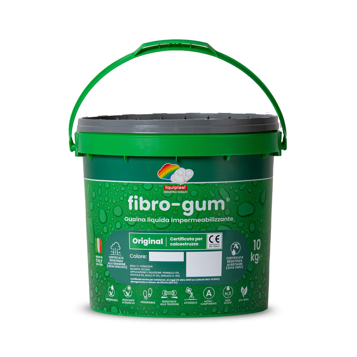 FIBROGUM ORIGINAL GRIGIO 10 KG - Membrana Impermeabilizzante ad Alte Prestazioni