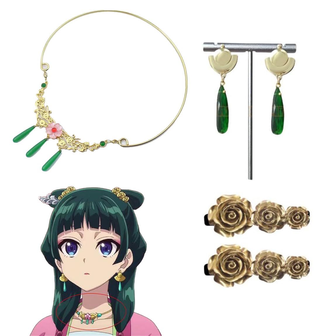 まおまお様order♡ ピンクの可愛い髪飾りとスタイ&イヤリング 七五三髪飾り Amazon.co.jp: 薬屋のひとりごと コスプレ 小物 マオマオ 猫猫 遊園会