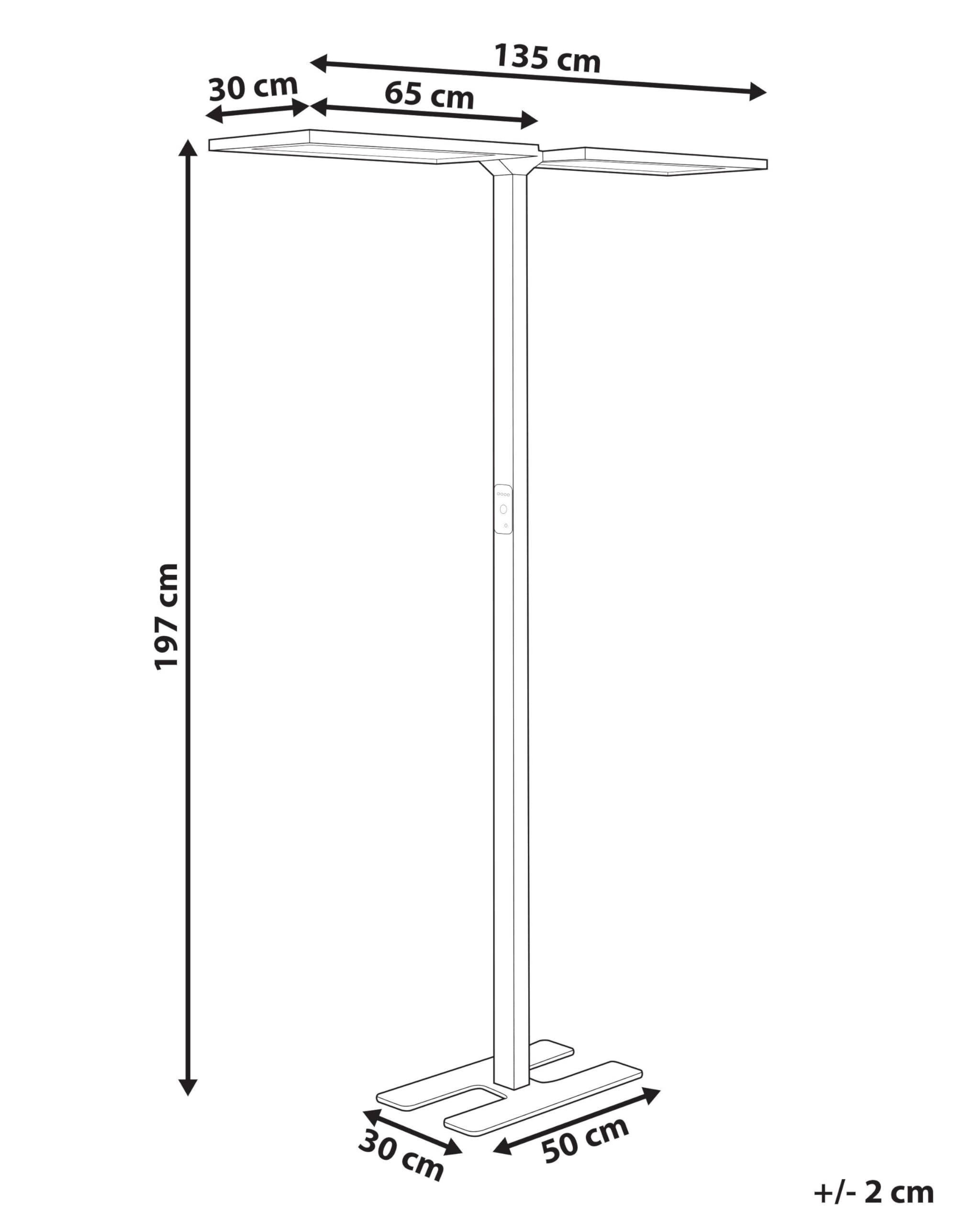 Beliani LED-Stehlampe Metall schwarz mit Bewegungsmelder Touch-Funktion dimmbar Sculptor