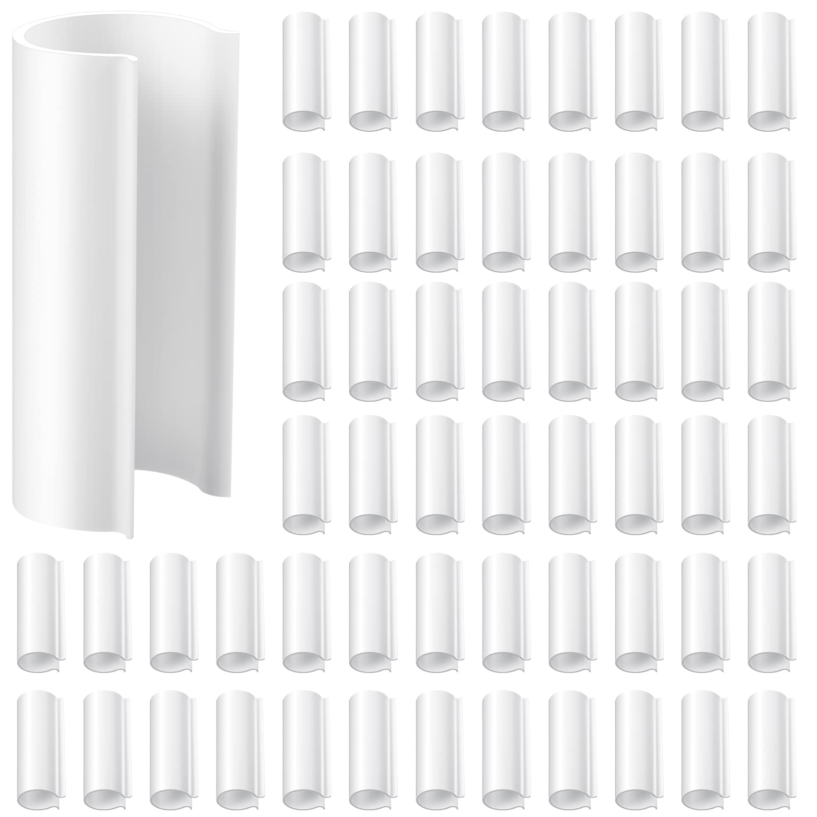 Colliers de serrage pour serres en PVC blanc de 2,5 cm - Lot de 128