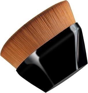 Foundation Makeup Brush | Kabuki Face Blush Liquid Powder Flat Top Brush for Blending Liquid Cream Flawless Powder Cosmetics, with1 Protective Case(Black, 1pc)