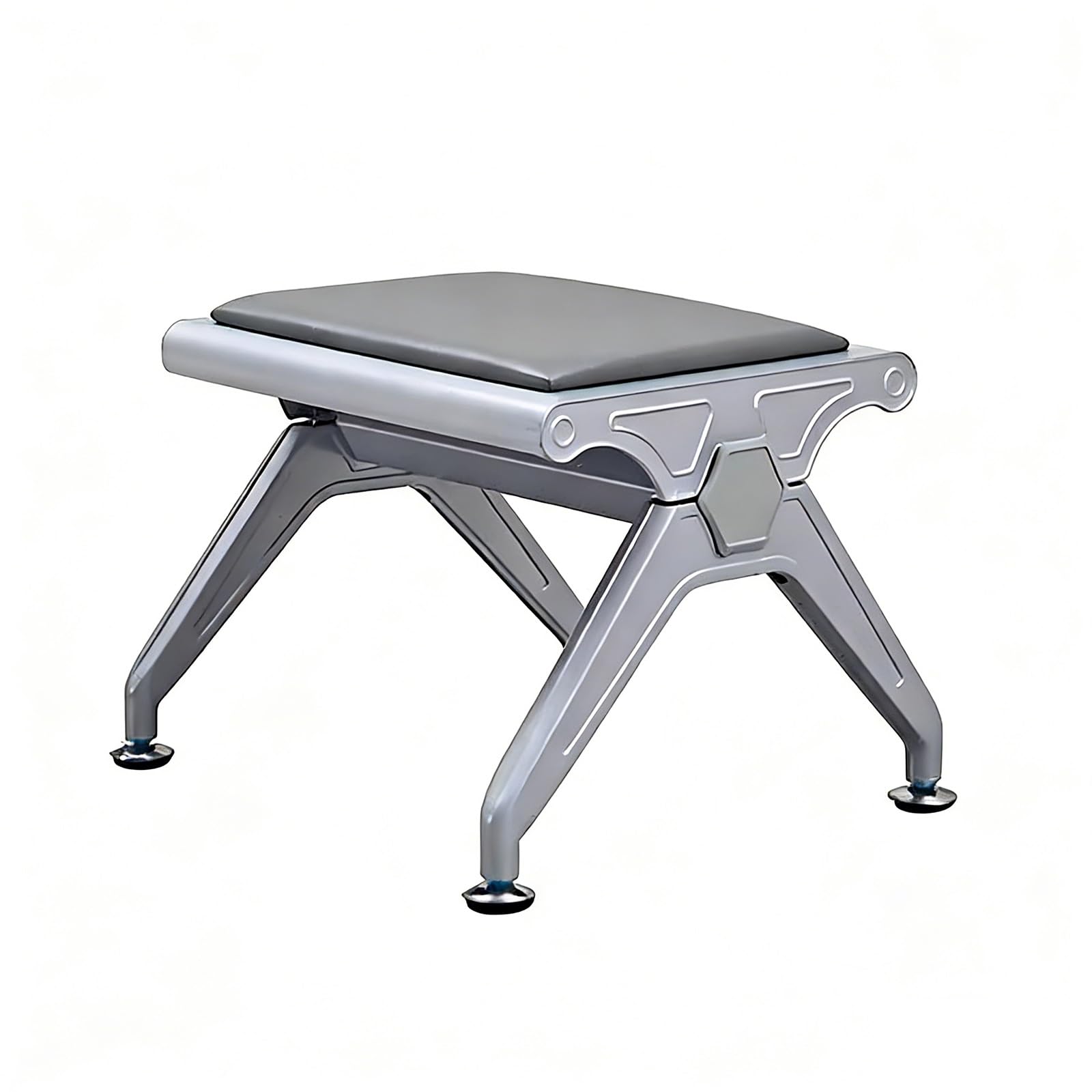 SGKOMN Reception Bench, PU Waiting Room Chair, Guest Chair for Hospital, Salon & Conference, Modern 16" Tall Seating, Durable & Stylish Visitor Furniture, Grey-49 * 50 * 41cm/20 * 20 * 16in
