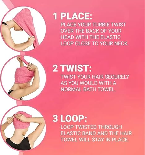 Cottish Microfiber Hair Towel Wrap, Super Absorbent Quick Dry Hair Turban For Drying (Red Rose) #TOP7
