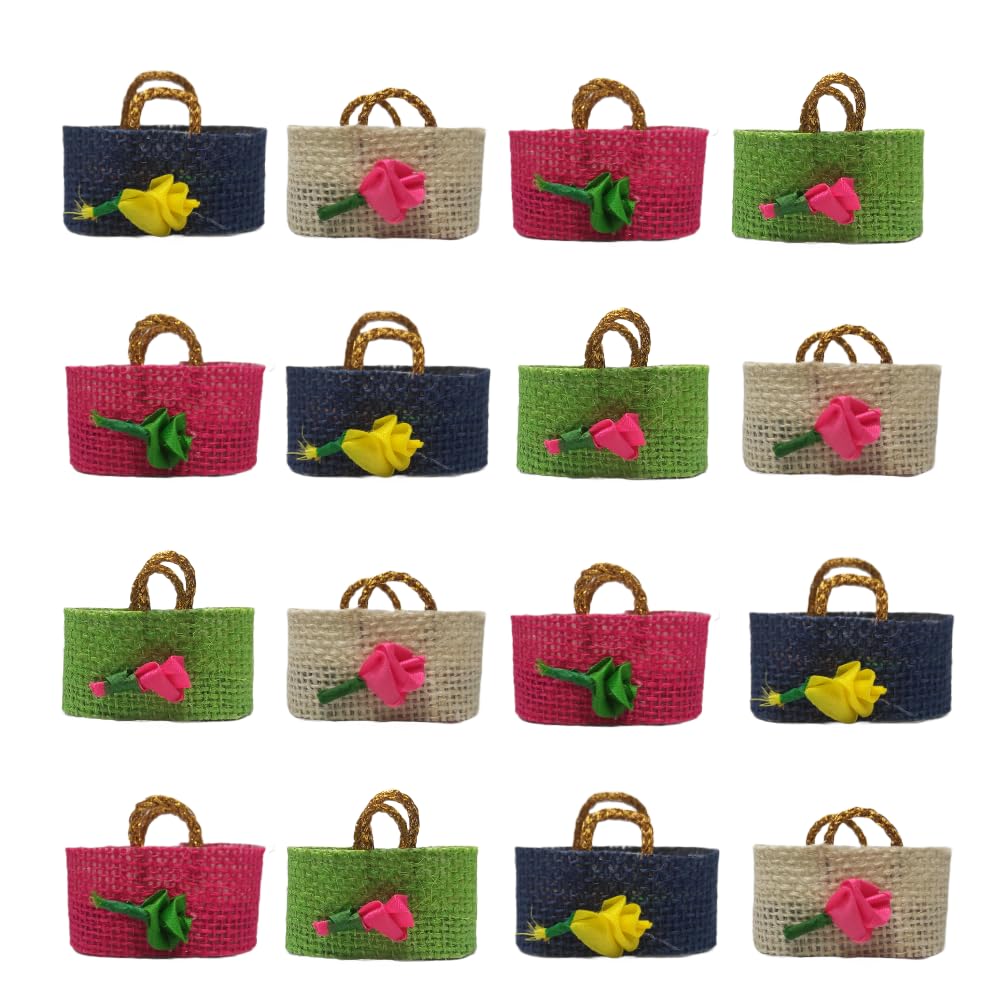 Jaasai Fancy Thamboolam Turmeric and kumkum return gift set | Mix color | tiny bags (20)-image-6