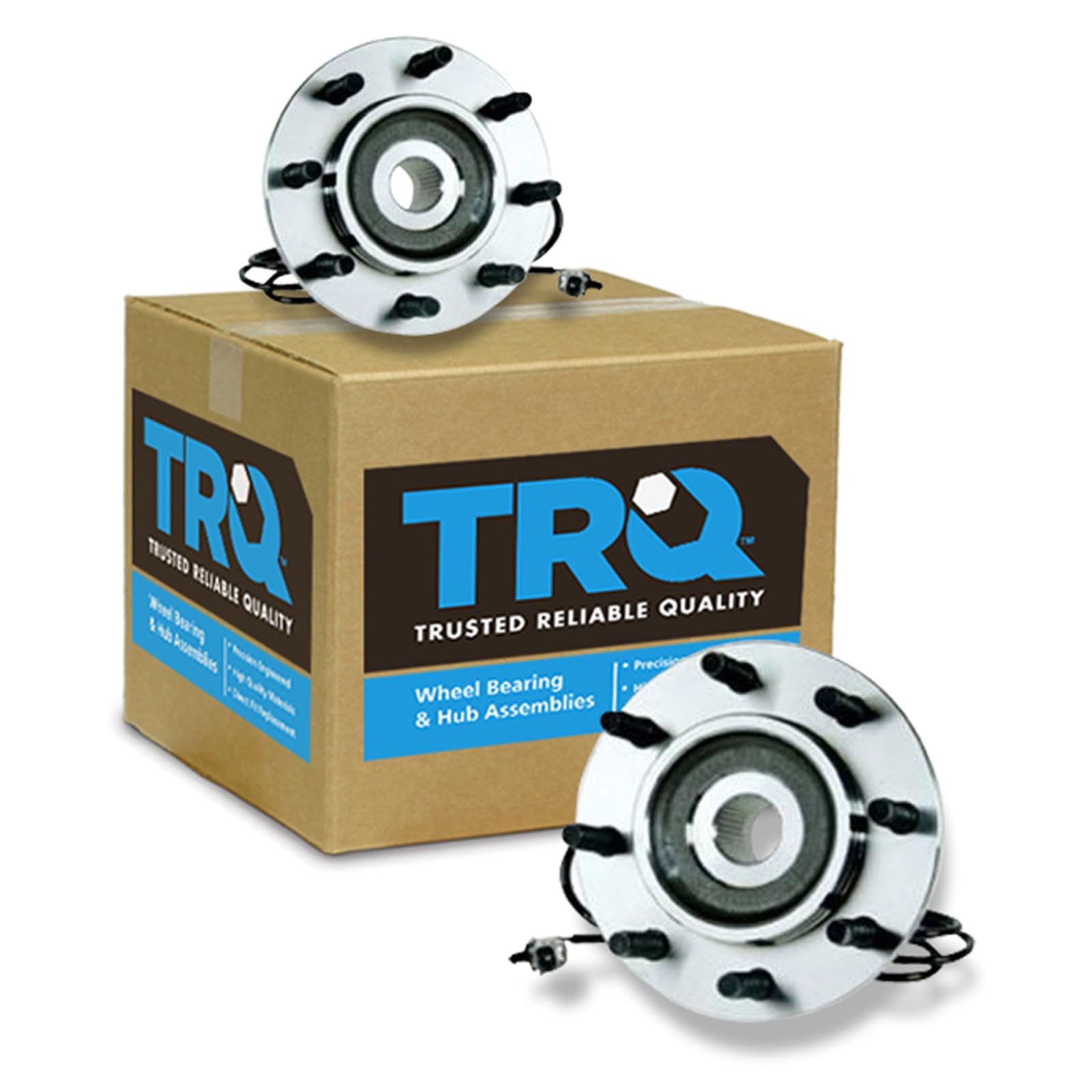 TRQ Front Left and Right Wheel Bearing and Hub Assembly Set 2 Piece