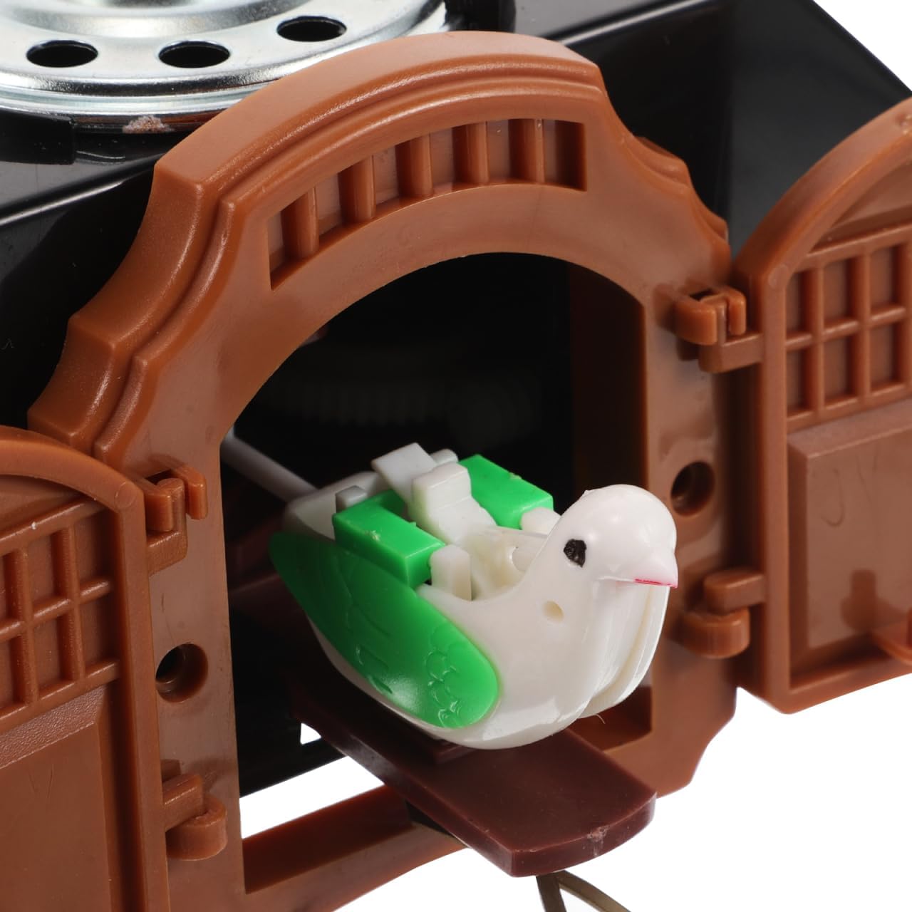 Vintage Style Cuckoo Clock Movement Replacement Wall Clock Mechanism Silent Quartz DIY Part with Hook for Home Decor