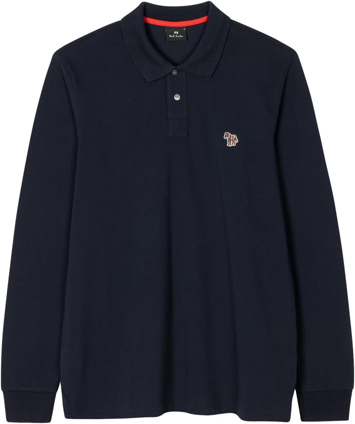 Paul Smith Mens Mens Reg Fit Ls Polo Shirt Zebra