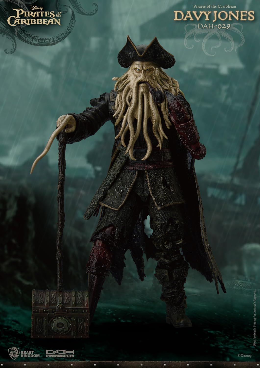 Beast Kingdom Pirates of The Caribbean: at World’s End Davy Jones DAH-029 Dynamic 8ction Heroes Action Figure, Multicolor