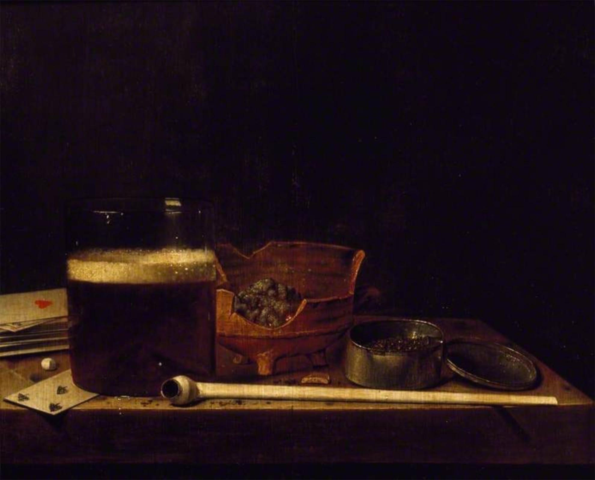 POSTERIIk Vintage Classic Picture Landscape Artwork Still Life with a Clay Pipe by Jan Van De Velde Portrait Canvas Painting for Office Home Decor 60x90cm